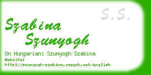 szabina szunyogh business card